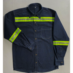 CAMISOLA DE MEZCLILLA CON CINTA REFLEJANTE